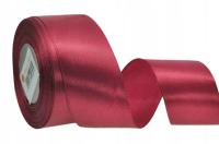 WSTĄŻKA taśma satynowa atłas 5cm/35y JASNY BURGUND