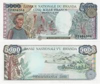 Rwanda 1988 - 5000 francs - Pick 22 UNC