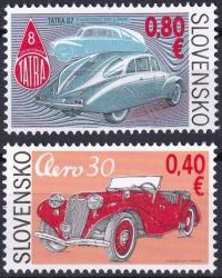 Słowacja 2011. MNH XF. Sc#620-621 Samochody