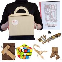 LOGIC BOX - Kostka k. LEGO, Puzzle 3D, TANGRAM + książka na prezent