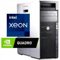 PC HP Z620 2x Xeon E5-2640v2 16 rdzeni 64GB 256SSD+500HDD Nvidia DVD Win10