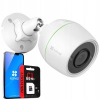 Kamera tubowa IP Przewodowa i Bezprzewodowa z IR 30m EZVIZ C3T + Karta 64GB