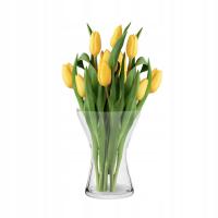 Ваза для тюльпанов цветы букеты бесцветные песочные часы H-19 см польский продукт