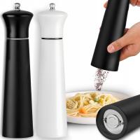 MŁYNKI DO SOLI PIEPRZU I PRZYPRAW RĘCZNY DREWNIANY ZESTAW 2 SZTUK