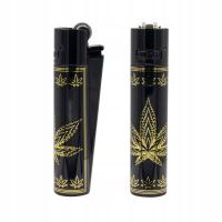 Zapalniczka Clipper CMP11 LEAVES SILHOUETTE METAL BLACK