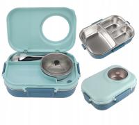 BENTO ŚNIADANIÓWKA LUNCHBOX POJEMNIK DUŻY KANAPKI SAŁATKI 1100ML