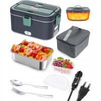 LUNCHBOX ELEKTRYCZNY PODGRZEWACZ JEDZENIA POJEMNIK OBIAD 3W1 220 12/24V