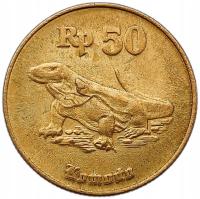 INDONEZJA 50 RUPIAH 1996 JASZCZURKA - WARAN 7F3