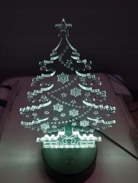 Choinka lampka led 3d akryl pilot 7kolorów