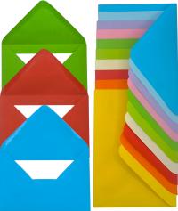 Цветные конверты C6-10 цветов ART KING 100 шт набор смешанных цветов