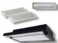 Черная кухонная вытяжка телескопическая под шкафом Marin 60 см