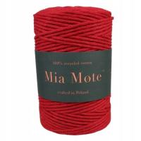 Mia Mote хлопок витой шнур для макраме ЭКО красный 3 мм 200 м