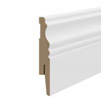 Listwy przypodłogowe MDF MP biała ryflowana 15cm W2