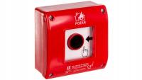 Ręczny ostrzegacz przeciwpożarowy natynkowy, styk 1Z+LED 230V AC