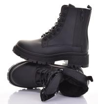 ЖЕНСКИЕ РАБОЧИЕ БОТИЛЬОНЫ НА ВЫСОКОЙ ПЛАТФОРМЕ TRAPERS ЧЕРНАЯ ИСКУССТВЕННАЯ КОЖА