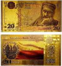 100 ROCZNICA ODZYSKANIA NIEPODLEGŁOŚCI JÓZEF PIŁSUDSKI Banknot z PVC Unikat