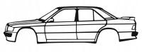 DEKORACJA ścienna Obraz Samochód MERCEDES 190E 1989