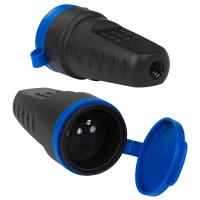 ГЕРМЕТИЧНАЯ ЭЛЕКТРИЧЕСКАЯ РОЗЕТКА ДЛЯ КАБЕЛЯ С РЕЗИНОВЫМ КЛАПАНОМ 16A IP44