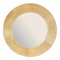 Lustro okrągłe Milda w złotej ramie Ø90 cm