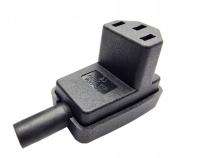 Wtyk AC IEC żeński kątowy płaski na kabel jakar