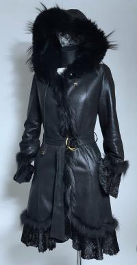 Exclusive koronka lolita PREMIUM kożuch XS S 34 36