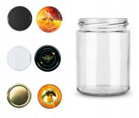 6x 540ml Słoik szklany + zakrętka Słoiki szklane 500ml na miód kiełbasę