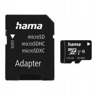 Hama karta pamięci MICRO SDXC 256GB C10, 80MB/s + ADAPTER SD