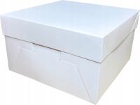 Картонная коробка для торта 28X28X25 см белый высокий контейнер для торта