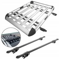 Bagażnik dachowy aluminiowy 127x96 cm regulowany 150 kg