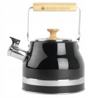 Чайник из нержавеющей стали со свистком Феликс 2,3 л черный индукционный газ