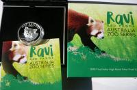 5$ AUSTRALIA 2018 RAVI CZERWONA PANDA HIGH RELIEF