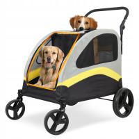 Большая тележка для перевозки собак и кошек с разделением для 2 собак до 42 кг 4 колеса