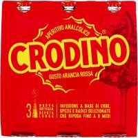 Коктейль Rosso 3x 175 мл-Crodino аперитив итальянский вкусный для напитков стекло