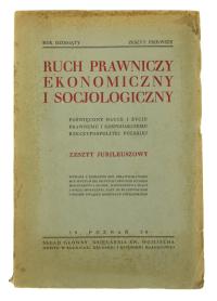 Ruch Prawniczy Ekonomiczny i Socjologiczny zeszyt Jubileuszowy 1930 rok