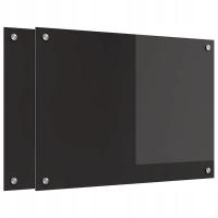 Przód kuchenny Czarny 70 x 50 cm szkło hartowane