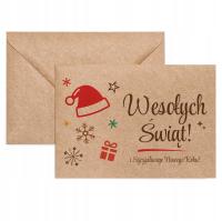 Koperta Świąteczna na Kartkę - Wesołych Świąt Szczęśliwego Nowego Roku