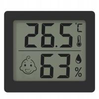 Stacja pogody MatMay Termometr Stacja Higrometr 5w1 LCD Czarna