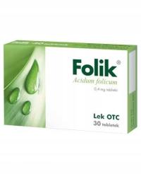 Folik 0,4mg 30 tabletek kwas foliowy