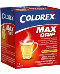 Coldrex MaxGrip 1000 mg + 10 mg + 40 mg cytrynowy 14 saszetek przeziębienie