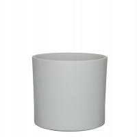 owalna szczelna donica z ceramiki ERA 23/21 szara ceramiczna osłonka popiel