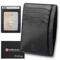 Skórzane Etui na Karty Kredytowe Dowód Rejestracyjny Ochrona RFID / KORUMA