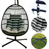 FOTEL WISZĄCY HUŚTAWKA OGRODOWA KOKON KOSZ BUJANY BOCIANIE GNIAZDO BOHO 1OS