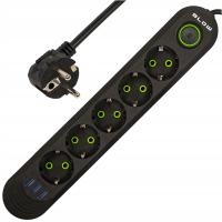 PRZEDŁUŻACZ LISTWA ZASILAJĄCA WŁĄCZNIK 3m 3x USB 5 GNIAZD