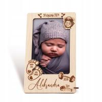 Персонализированная рамка метрика для фото Магнит 10x15 подарок сувенир