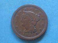 nr101 Moneta USA One Large Cent 1851 Piękny stan