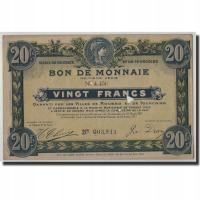 Banknot, Francja, Roubaix et Tourcoing, 20 Francs,