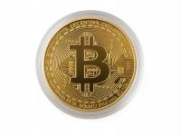 BITCOIN ZŁOTA MONETA KOLEKCJONERSKA BTC XXL + KAPSEL MEDAL ŻETON BLACKBERRY