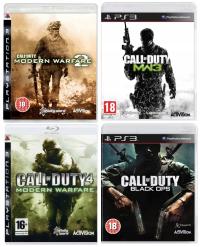 Zestaw Call of Duty Modern Warfare 2 / 3 /4 + Black Ops PS3 4-GRY