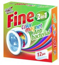 Well Done Fine Color Magnet antybakteryjne chusteczki do prania pochłaniające ba