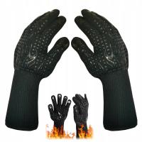 2 RĘKAWICE KUCHENNE ŻAROODPORNE DO GRILL KUCHNIA PIEKARNIK 800°C MOCNE